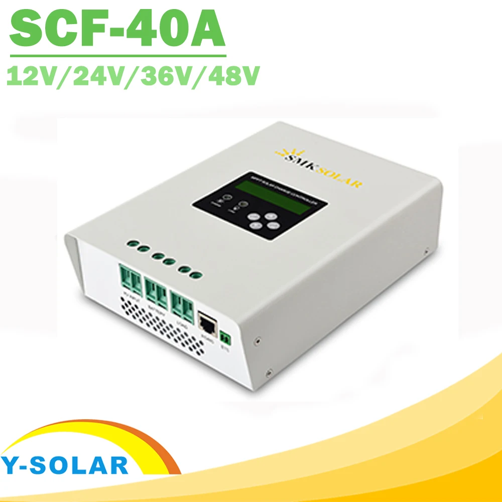 

40A MPPT Solar Controller with Dual Fan Cooling RS485 12V 24V 36V 48V Solar Charge Controller for Max 100V Solar Panel Input New