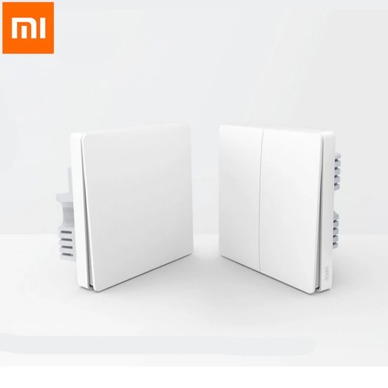 

Original Xiaomi Aqara Smart Light Control Fire Wire Zero Line Double Key Single Key ZiGBee Wall Switch Mijia APP Control