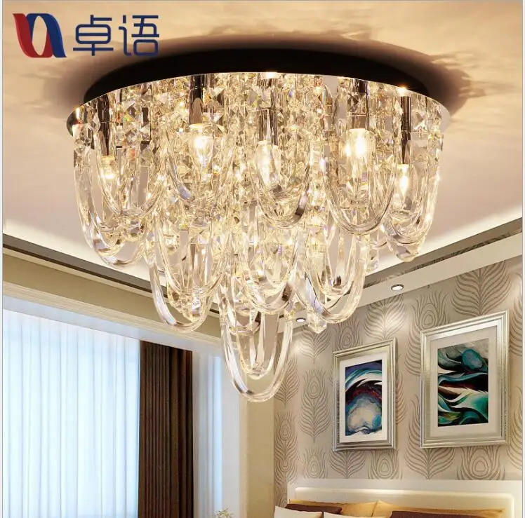 

L Luxury living room crystal ceiling lamp simple post modern bedroom lamp dining room lamp creative study crystal lamp 2090 led