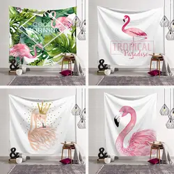 Украшения в спальню стены ткани гобелен настенный Фламинго Фоновые украшения 7D