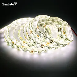 Tanbaby Светодиодные ленты 5050 DC12V 60leds/M 5 м/лот IP65 Водонепроницаемый гибкие светодиодные ленты света природа белый 4000 К 5050 Светодиодные ленты