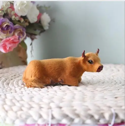  WYZHY Simulation animal leather wool cow window desktop decoration children's knowledge teaching 12 - 32964681747