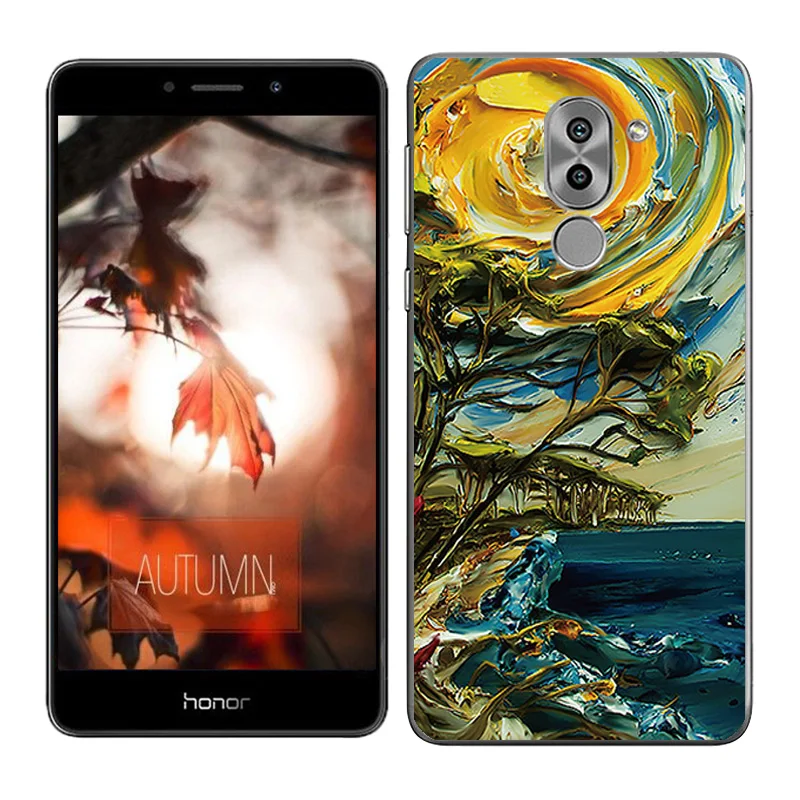 Чехол для телефона Huawei Honor 6X чехлы 5 дюймов задняя крышка с масляной краской GR5 2017