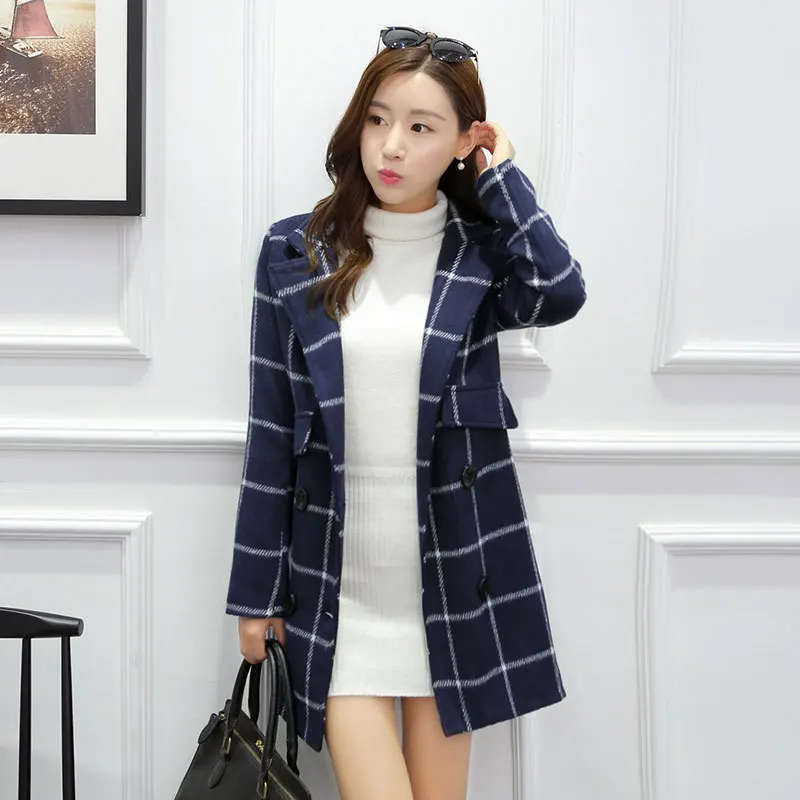 Nice Autumn Coat double breasted Trench Coat And Long Sections Trench Coat For Women font b