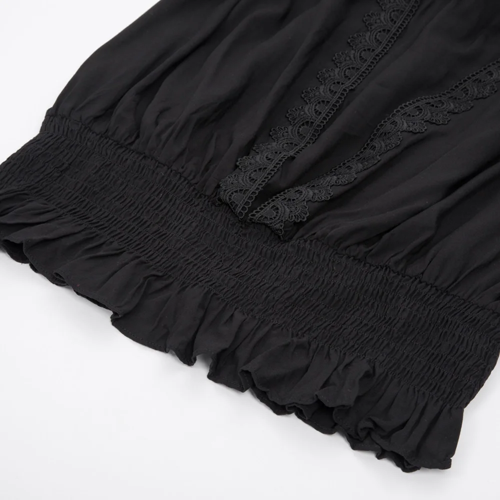 Sexy Women's shirt vintage party gothic style Long Sleeve Off Shoulder Ruffles Decorated club evening elegant blouse summer Tops