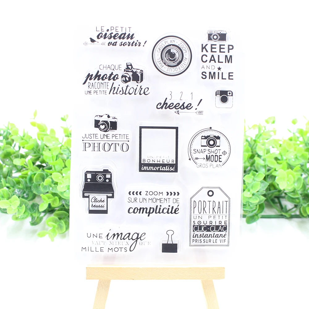 

Camera Photo Histories Transparent Silicone Stamps Sheet Cling Scrapbooking DIY Stamp Multi designs Handmade Stamps