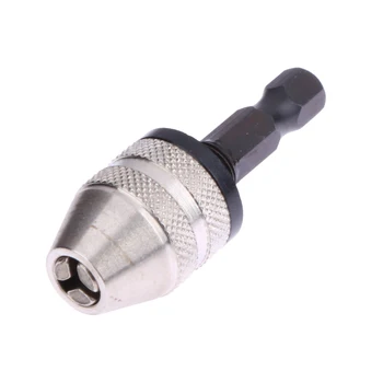 

0.3mm-3mm 1/4" Keyless Drill Bit Quick Change Drill Chuck Hex Shank Adapter Converter for Automotives Garages Warehouses