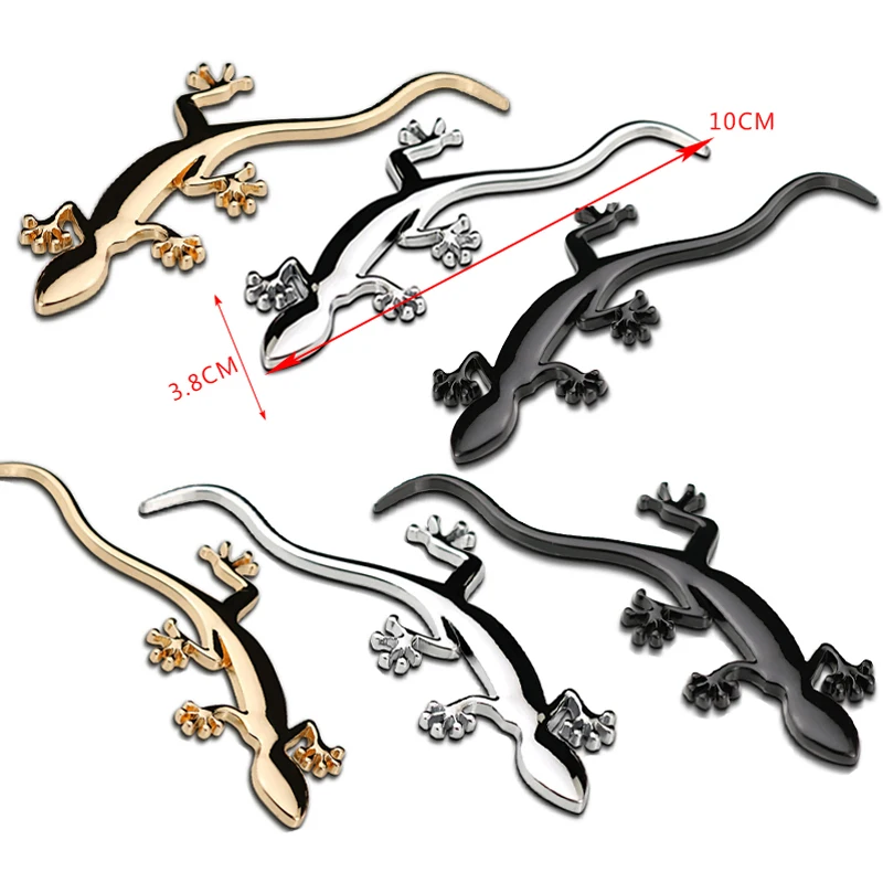 

Car Styling Gecko Sticker Left Right Fender Emblem Door Decal Automobile Head Badge Decal for Alfa Romeo Ssangyong BMW Honda