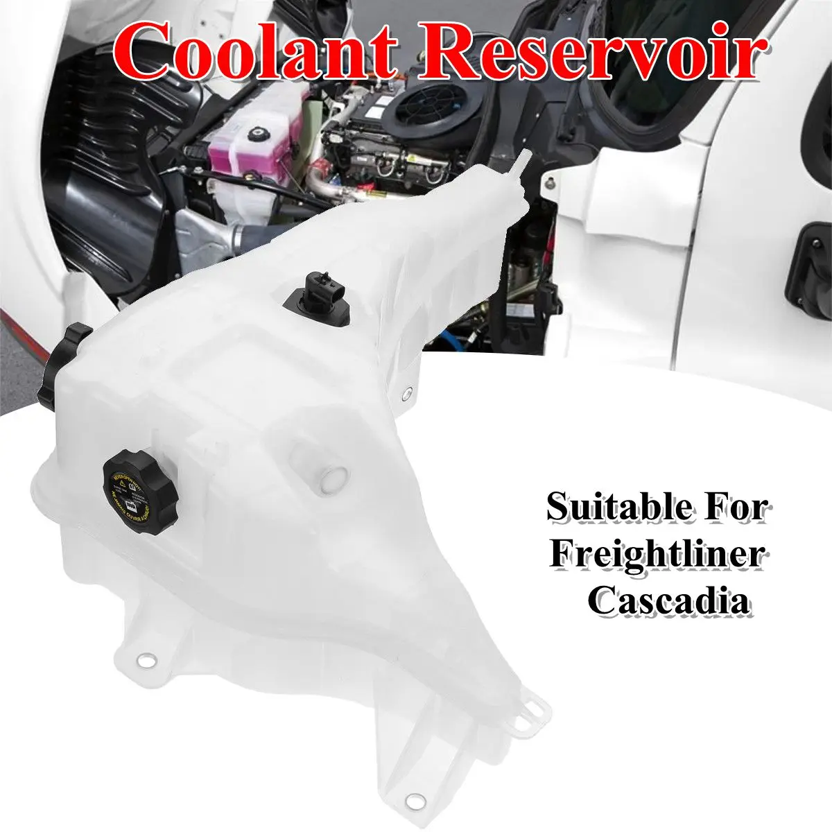 

Coolant Expansion Reservoir Tank w/ Cap with Sensor 603-5203 A0525263005 for Freightliner Cascadia 113