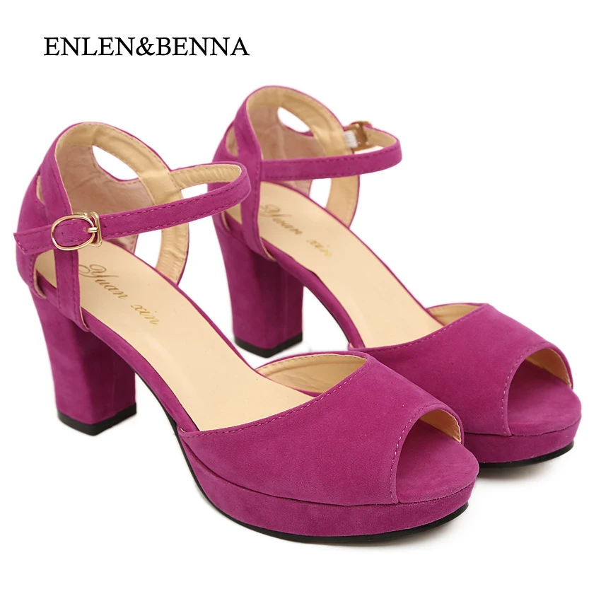 ENLEN&BENNA 2016 spring and summer shoes High heels thick heel women