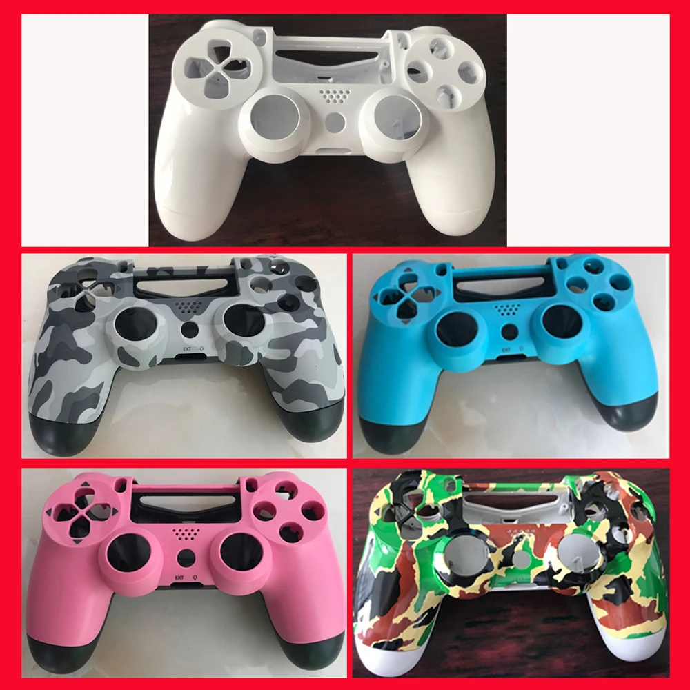 

NEW Protective Cover White+Pink /Red Replace Housing Shell Case Cover Compatible for PS4 Controller