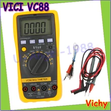 Оптовая 1 шт. Vici ВИШИ VC88 3 3/4 Цифровой Мультиметр Авто Диапазон цифровой МУЛЬТИМЕТР ж/Температура Емкость Частота hFE и логика Испытаний