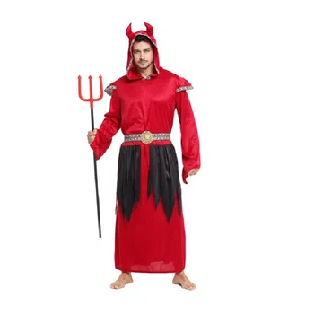 

Red Evil Satan Masquerade Carnival Party Performance Cosplay Costume Halloween Evil Satan Clothing for Free Shipping