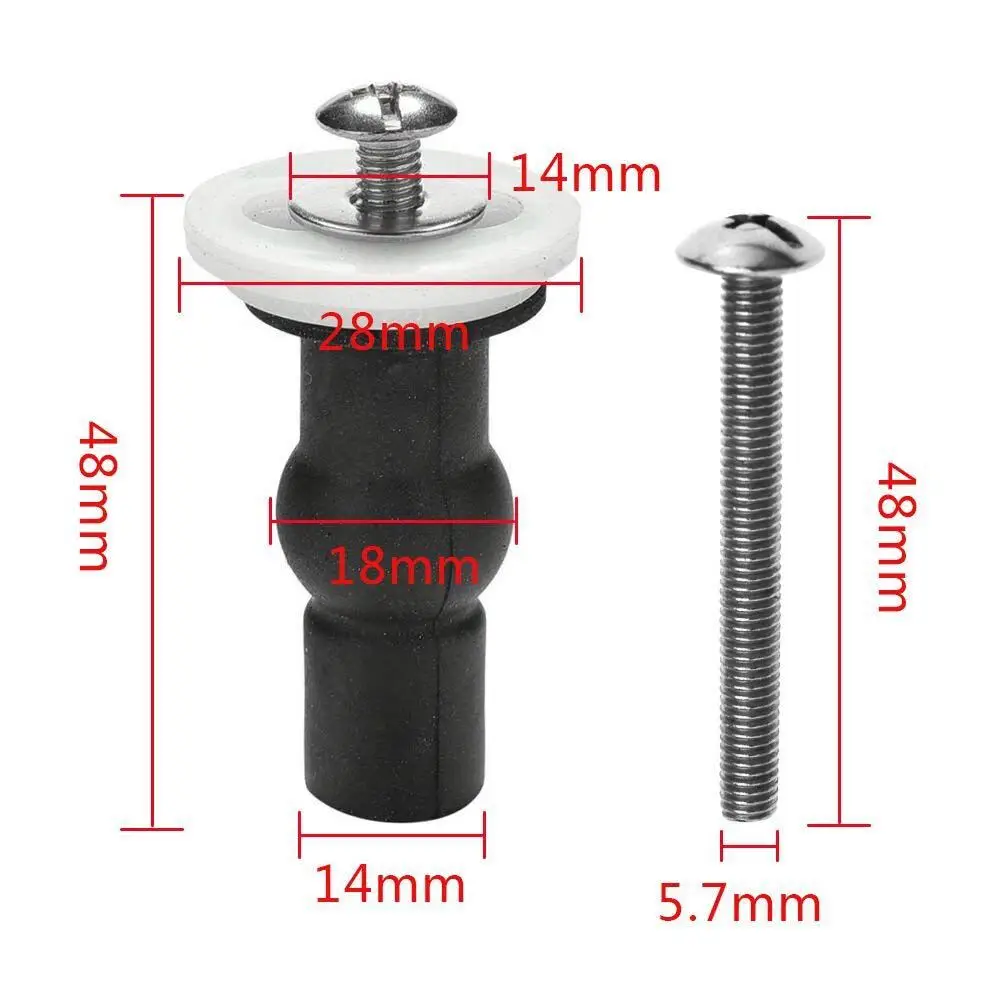 Новинка, сиденье для унитаза, крепежные винты, 2 пары, универсальный расширяющийся резиновый винт, верхние гайки, слепые петли с отверстиями, фитинги, 4 шт