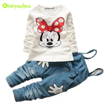 Детская одежда г. Осенне-зимняя одежда для девочек комплект из футболки и комбинезона комплект детской одежды из 2 предметов, костюм для девочек, комплекты одежды