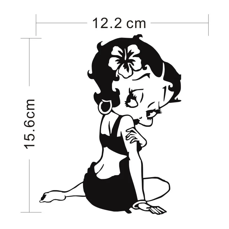 Cunymagos Betty Boop виниловые авто Стайлинг найклейки на мотоцикл стикеры модные