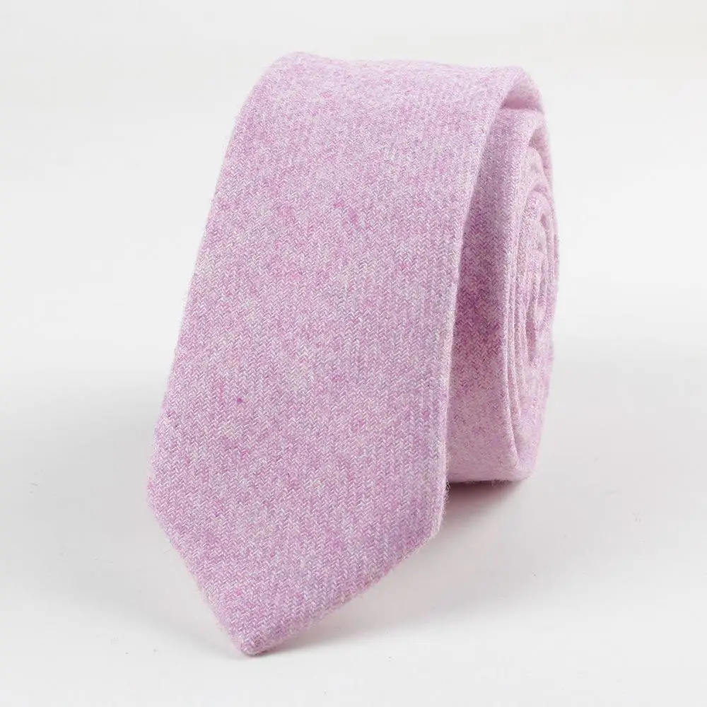 Высококачественные Узкие галстуки из шерсти и вискозы, одноцветные Галстуки Corbata, тонкие полосатые галстуки, аксессуары для одежды 23 Цвета s - Color: 23