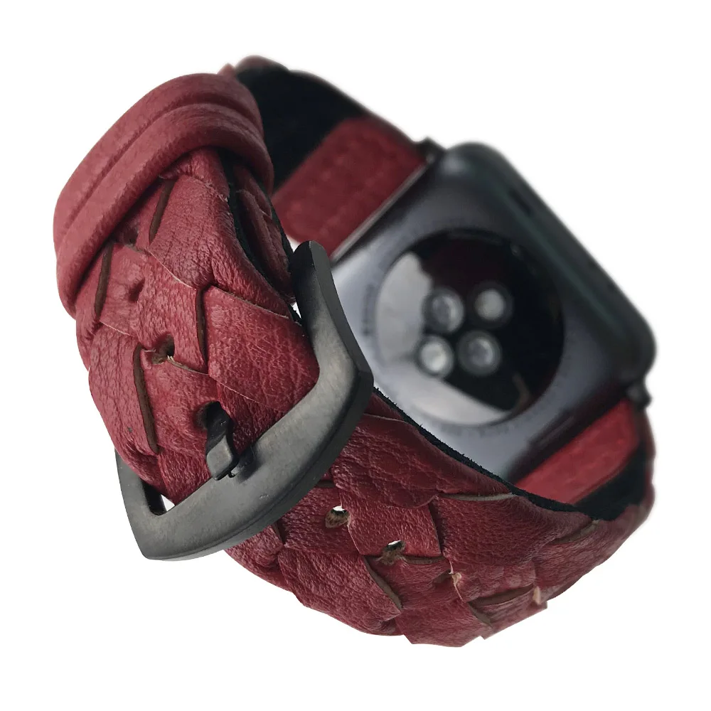 Дизайн Стиль кожаный ремешок для наручных часов Apple Watch, версии 5 4 3 2 Для мужчин/Для женщин Мода браслет 40/44/38 мм/42 мм часы ремешок на запястье