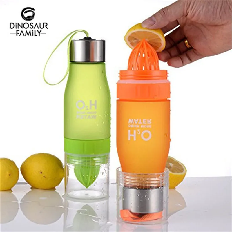 650ML Water Bottle H20 Plastic Fruit infusion bottle Infuser Drink Outdoor Sports Juice lemon