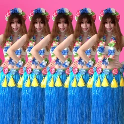 6PCS/set Fashion Plastic Fibers Women Grass Skirts Hula Skirt Hawaiian costumes 80CM Ladies Dress Up Festive & Party Supplies 6PCS/set Fashion Plastic Fibers Women Grass Skirts Hula Skirt Hawaiian costumes 80CM Ladies Dress Up Festive & Party Supplies