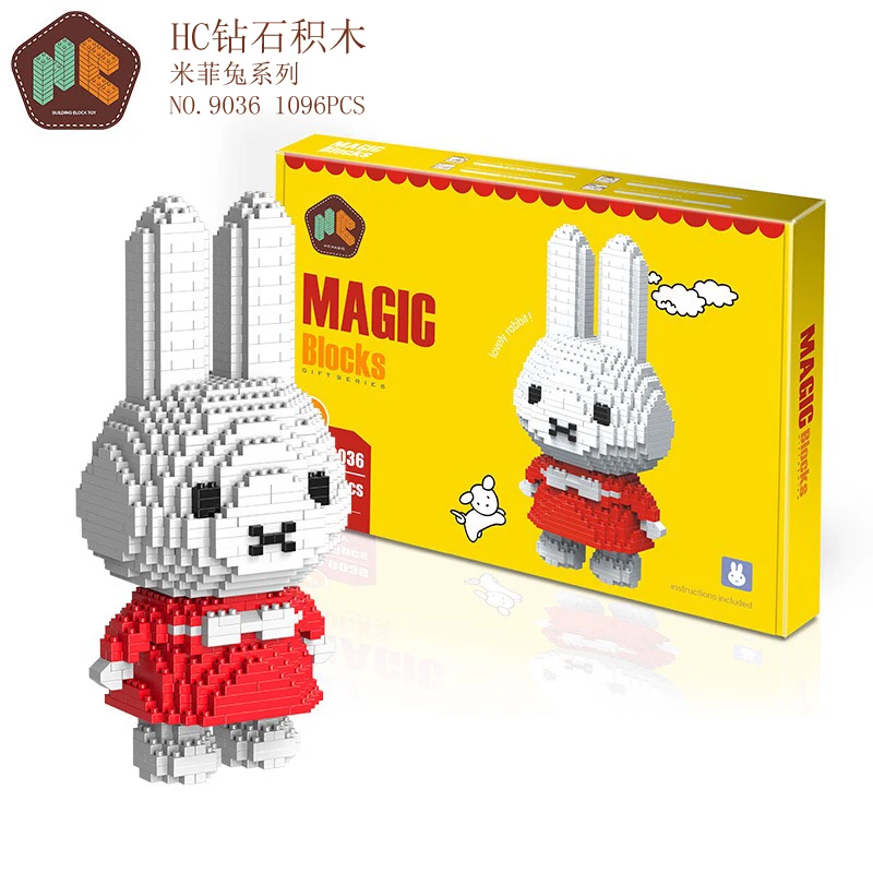 

HC 9036 1650Pcs Classic Anime Series Kitty Melody DIY Magic Blocks Diamonds Building Block Toys Children Gifts LOZ