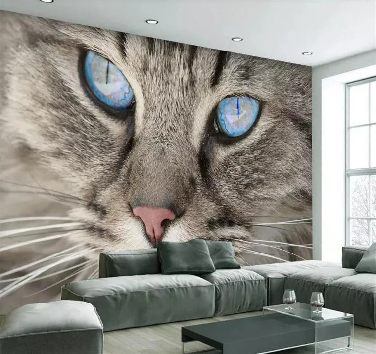 3D фотообои на заказ рулон стен кошачий глаз большие фрески современная простая