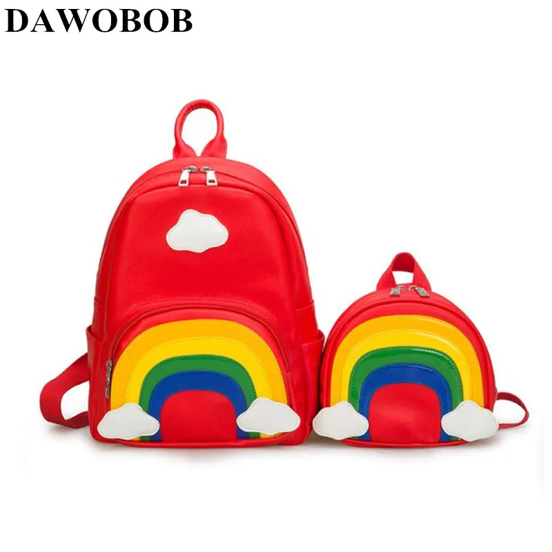 

Rainbow Kindergarden Backpack Prevent Loss Children Bag Parent-child School Bags For Kids Bag Girls Cute Kid Backpacks