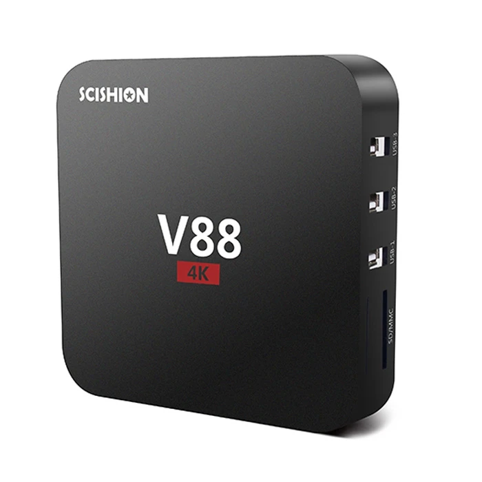 SCISHION V88 Android tv Box RK3229 четырехъядерный процессор 1G+ 8G 4K фильмы wifi 3D фильм умный медиаплеер Поддержка 4 X USB слот для sd-карты