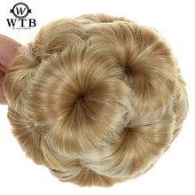 WTB женский шиньон Бун пончик клип в шиньон черный/коричневый/синтетический высокотемпературный волокно шиньон