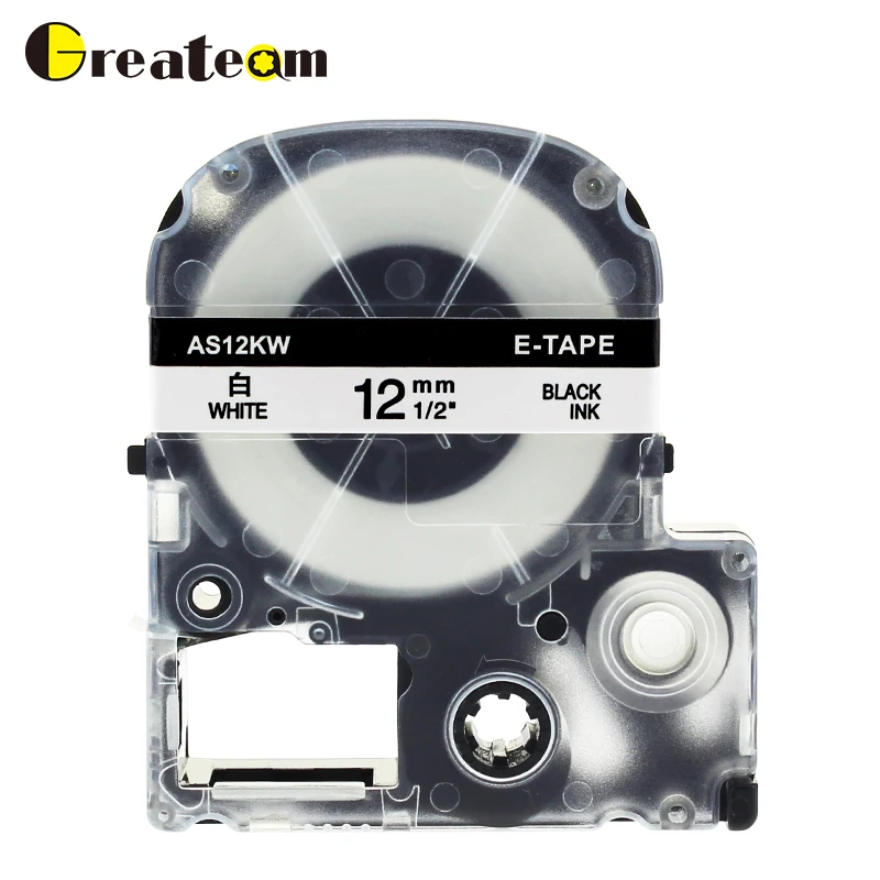 Greateam 1 шт. совместимый король Jim Epson SS12KW LC 4WBN 12 мм черный на белом принтер этикеток