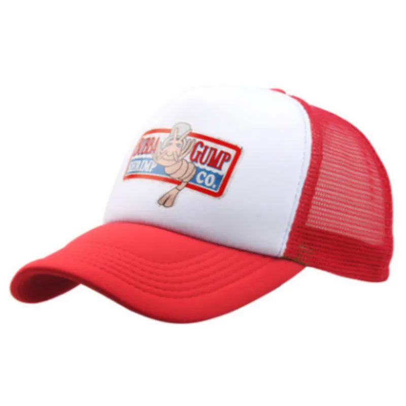 

Printed BUBBA GUMP Summer Baseball Cap For Women Patchwork Breathable Mesh Trucker Hat SHRIMP Snapback Male Cap Curved Bone