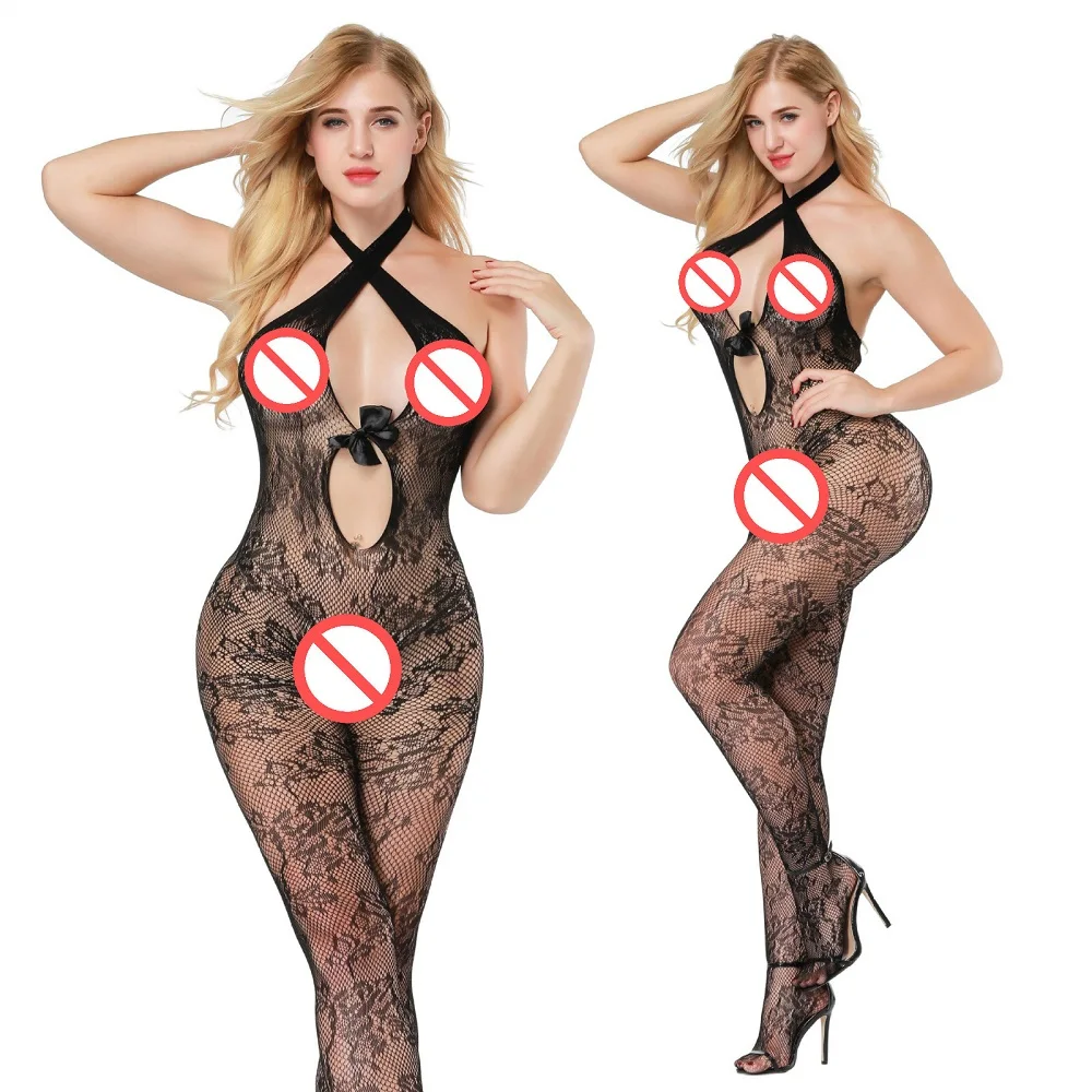Halter Backless Sexy Bodystocking Free Shipping Erotic Costume Kimono Lingerie Sexy hot sale jumpsuit bustier mujer erotica