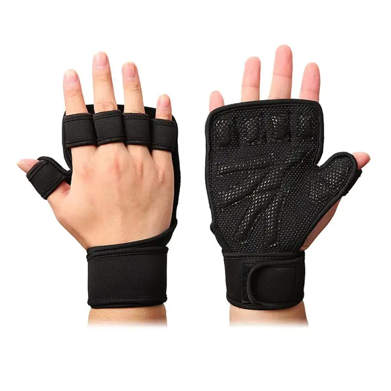 1 пара удобные портативные противоскользящие перчатки без пальцев, митенки Женская одежда для фитнеса, спорта