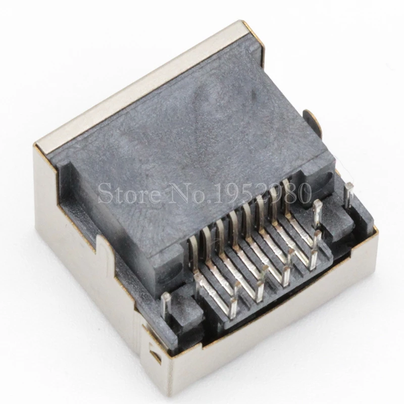 20 шт./лот RJ45 экранированный разъем сетевой медный корпус/SMD офсетный стиль/56 + LED 10