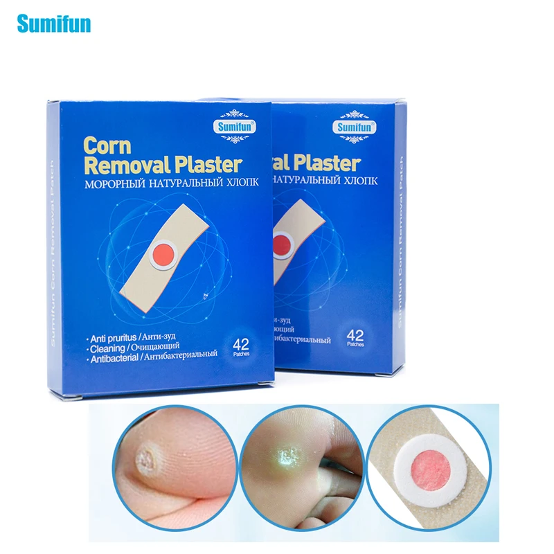 

Sumifun 42Pcs/Box Medical Plaster Foot Corn Removal Plaster Warts Thorn Patch Feet Callus Remove Soften Skin Cutin Sticker Cure
