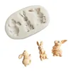 3D Rabbit Easter Bunny Fondant Silicone Mold Decoration Tool Chocolate Cake Gumpaste Mold Soft ceramics Kitchen Cooking Tools ► Photo 2/5