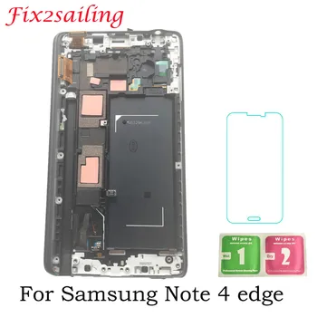 

For Samsung Galaxy Note 4 Edge LCD Display Touch Screen with frame Digitizer Assembly N915 N915F LCDs Screen Super Amoled