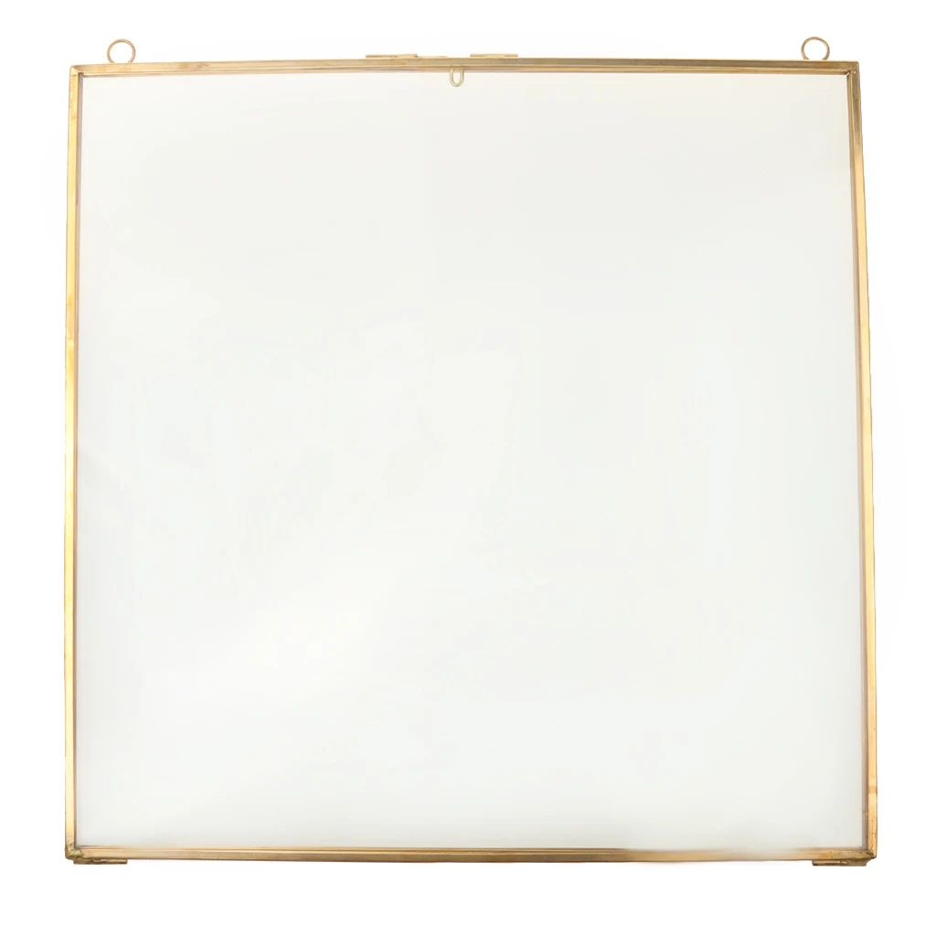 Antique Brass Glass Metal Picture Photo Frame Vintage Portrait 20 X 20cm