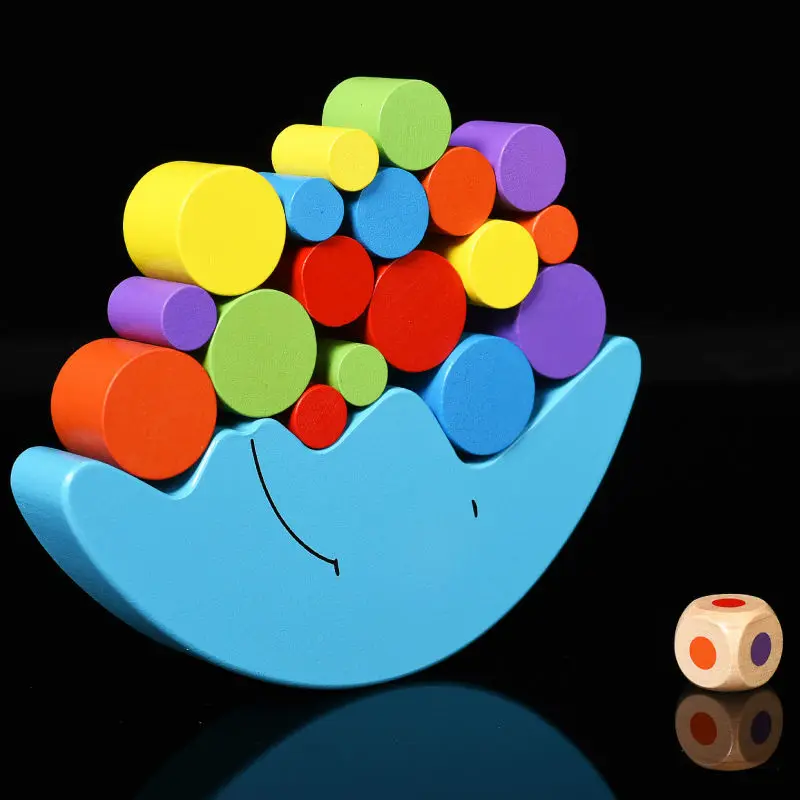 Free shipping kids wooden Model Building Kits toys, moon of balance, children educational Toys