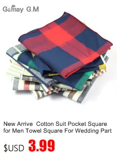 New Arrive  Cotton Suit Pocket Square for Men Towel Square For Wedding Party Fashion Simple Cotton Mens Plaid Handkerchief Towel