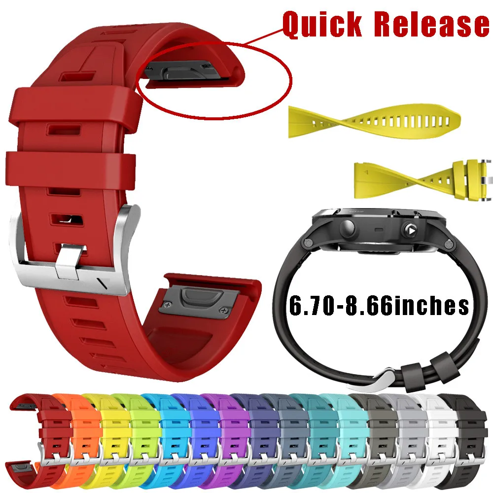 22 мм мягкий силиконовый ремешок для часов, маленький силиконовый сменный ремешок для часов Garmin Fenix 5 Plus Correa de silicona