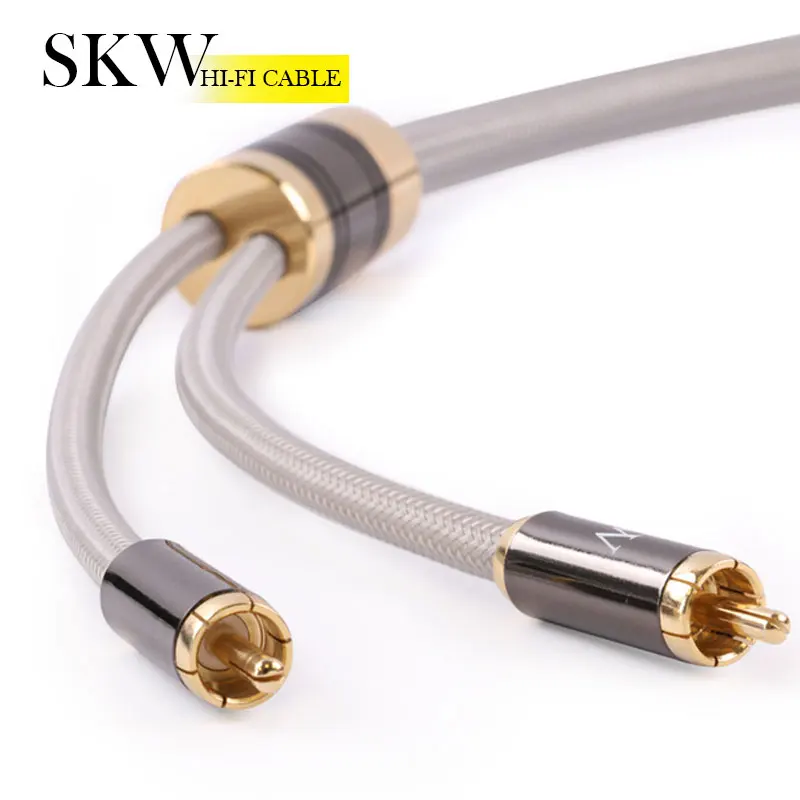 Skw sk-hf001 double rca 2rca signal line fever cd amplifier player audio cable 
