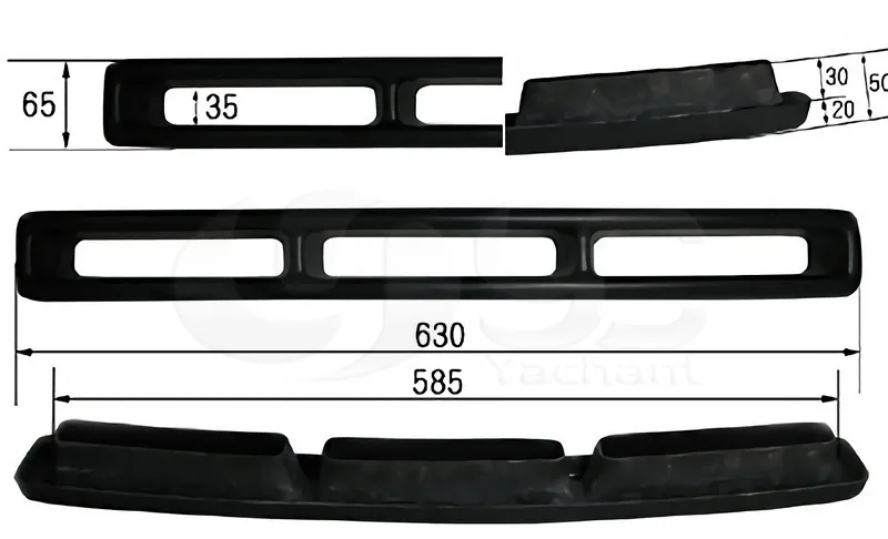 URAS Style Universal Triple Front Bumper Air Duct Intake FRP  (12)