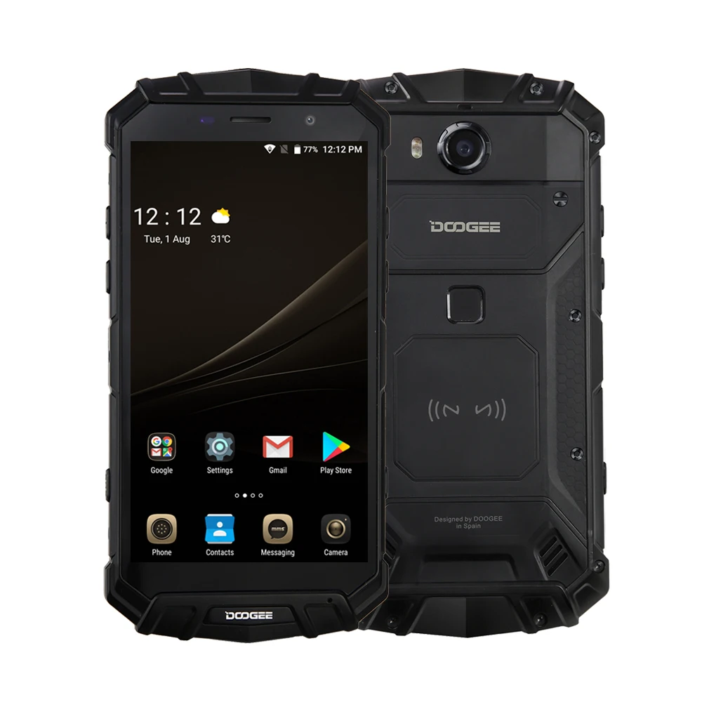 2018 NEW DOOGEE S60 Lite IP68 Wireless Charge Smartphone 5580mAh 12V2A Quick Charge 16.0MP 5.2'' FHD MTK6750T Octa Core 4GB 32GB