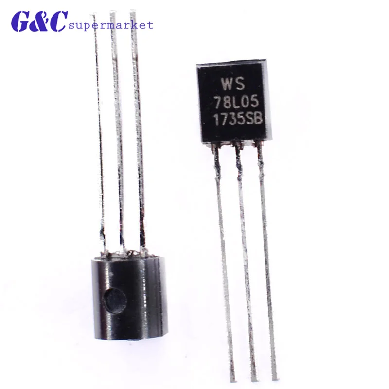 

50PCS WS78L05 78L05 WS TO-92 IC REG LDO 5V .1A NEW GOOD QUALITY