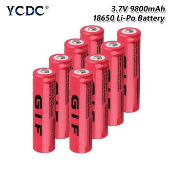 

2019 YCDC 100% New Original 18650 Battery Rechargeable 3.7V 9800mAh GIF Li-ion power high discharge For electronic cigarette