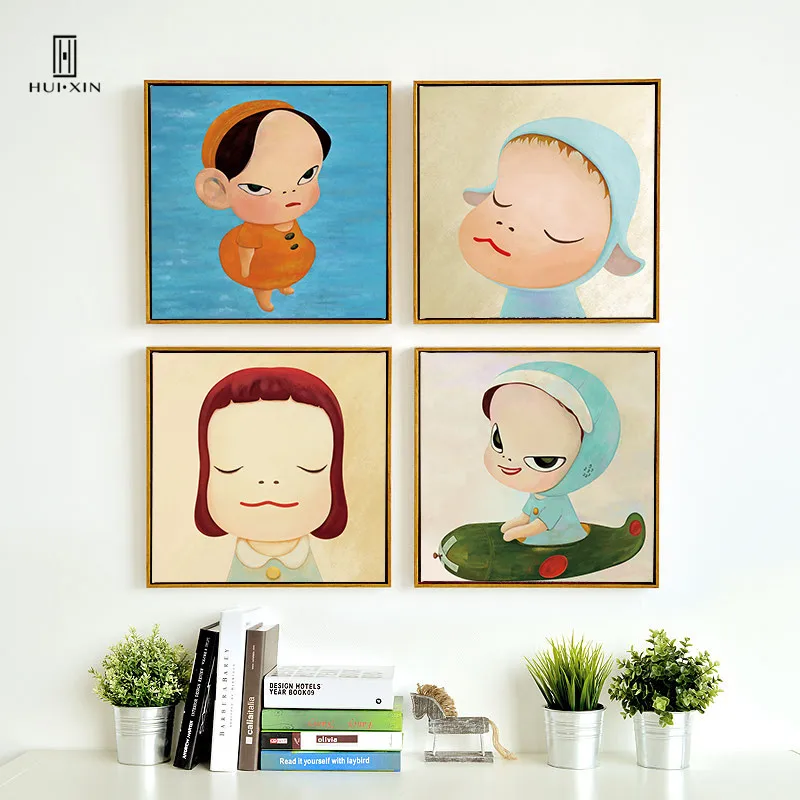 

Cartoon Babies Dressed Adorably Animation-like Posters Beautiful Childhood Memories Best Decor of Bedroom Living room Hallway