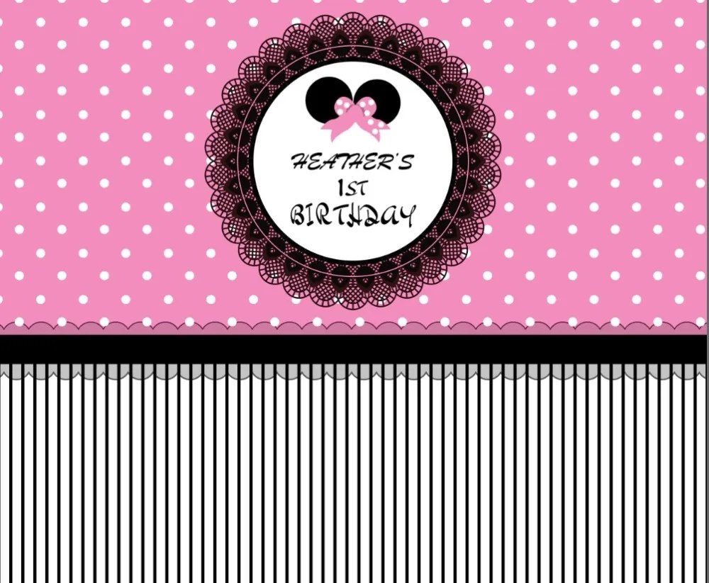 Custom Minnie Mouse Polka Dot backdrop polyester or Vinyl ...