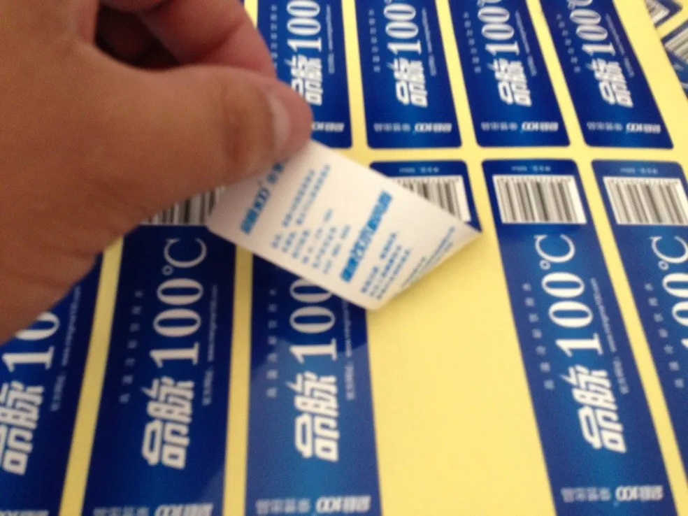 Customized double sided adhesive sticker printing on plastic PVC both sides labels full colour printed