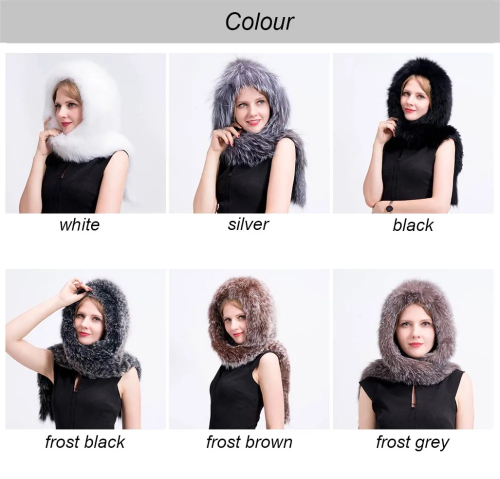 knit fox fur hat scarf colors